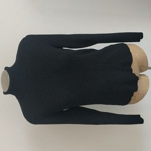 Worthington black turtleneck with shiny thread throughout